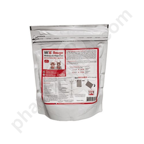 VIT'I5 ROUGE CHIEN/CHAT ECO-RE 	pot/600 g pdr or